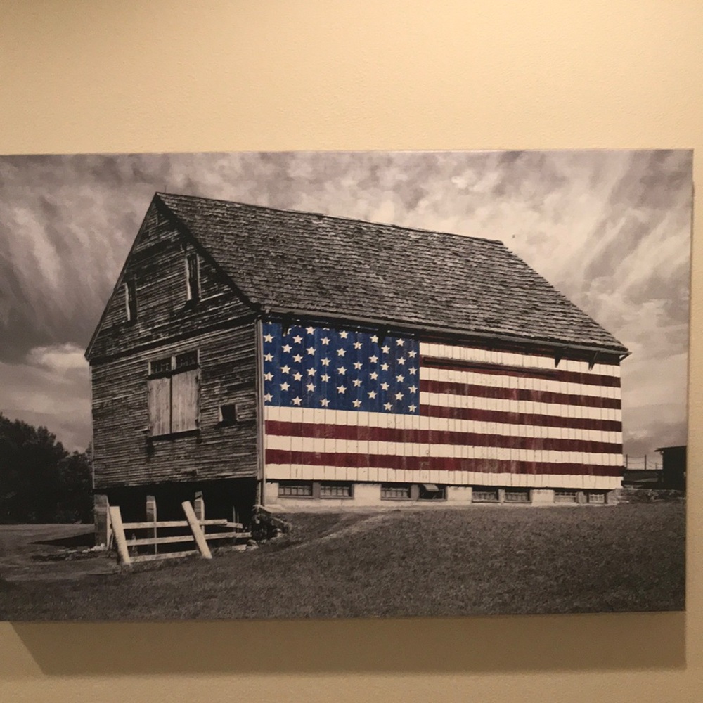 American Flag Barn Potrait